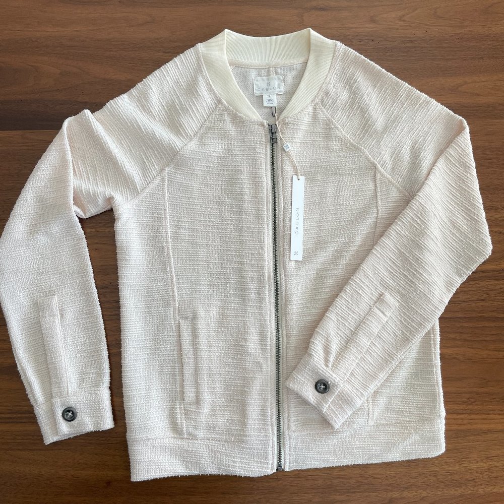 Caslon cream bomber jacket